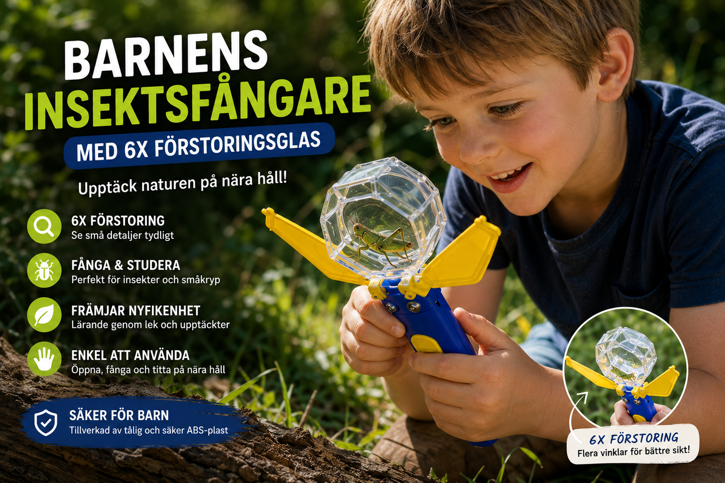 Barnens Insektsfångare med Förstoringsglas
